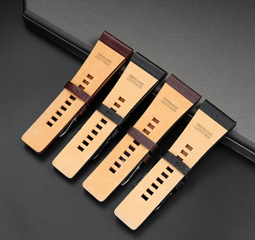 24 26 28 30 32mm Genuine Leather Strap Watch Band Strap For Diesel DZ Watches