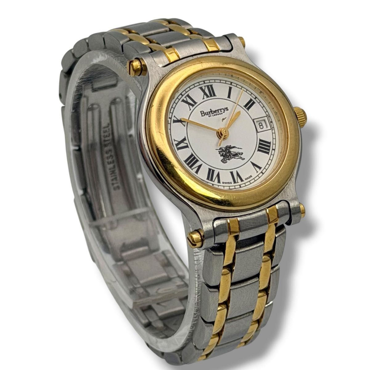 Working Burberry Analog Quartz Women’s Watch White Dial Combination