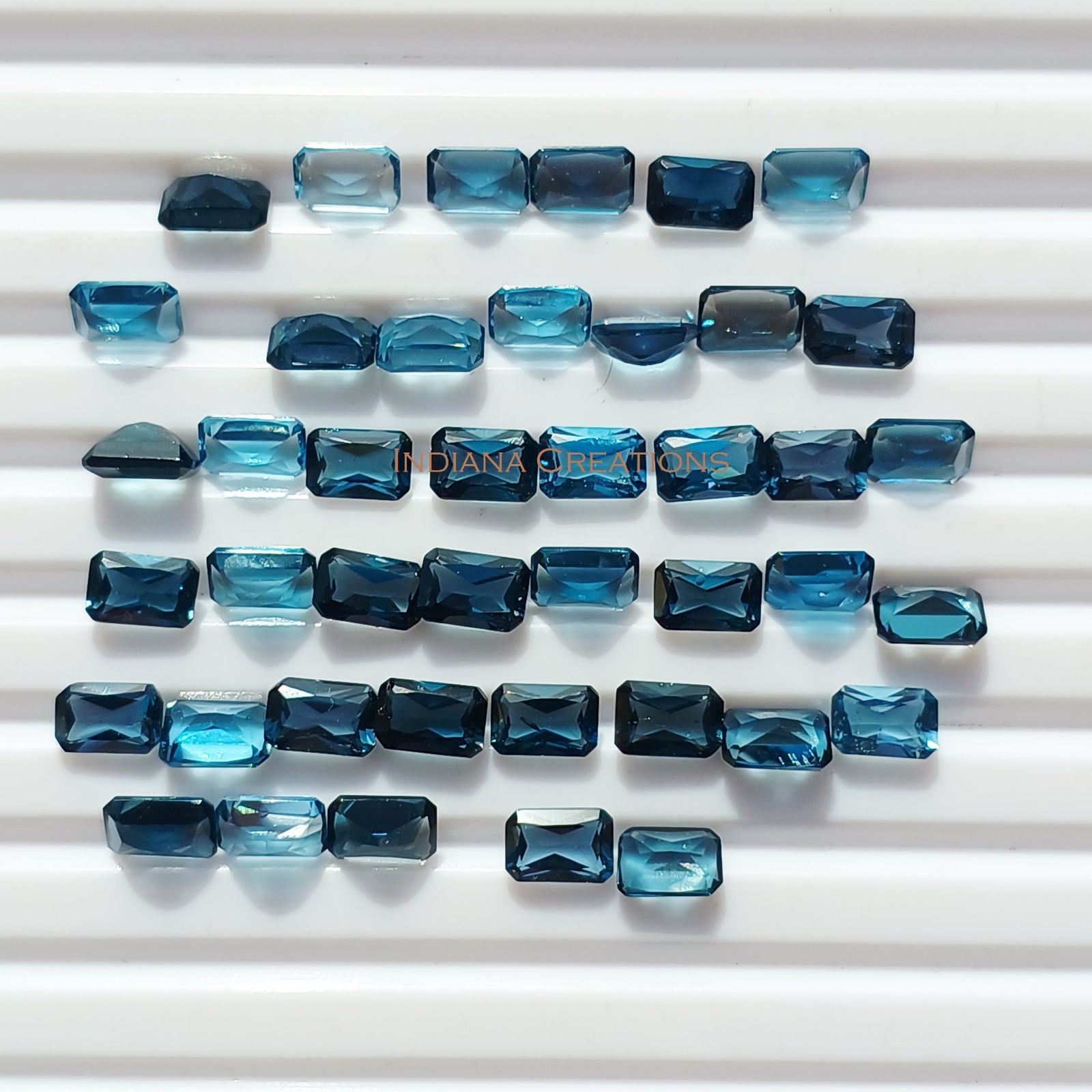 Natural London Blue Topaz Octagon Faceted Cut 3x5mm To 8x10mm Loose Gemstone