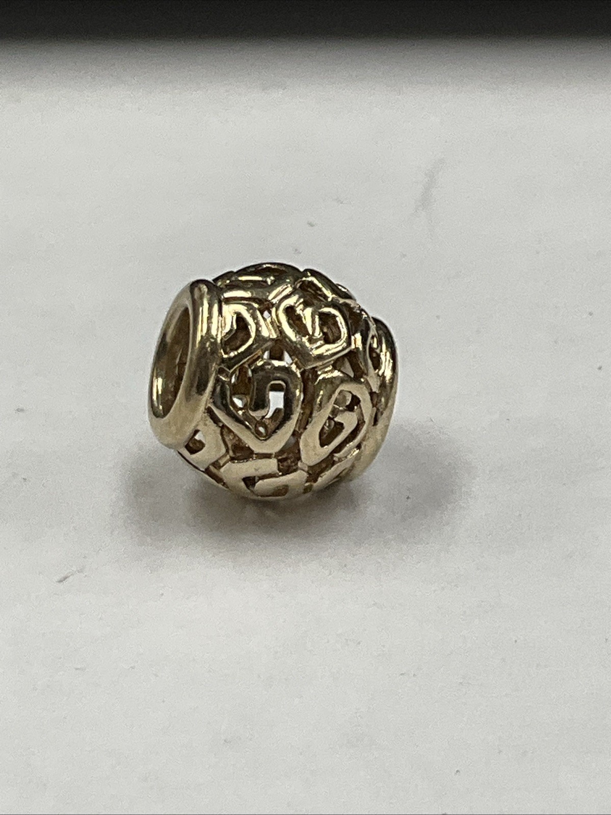 2.4g 14k 585 Ale Authentic Pandora Yellow Gold Ball Charm 239297