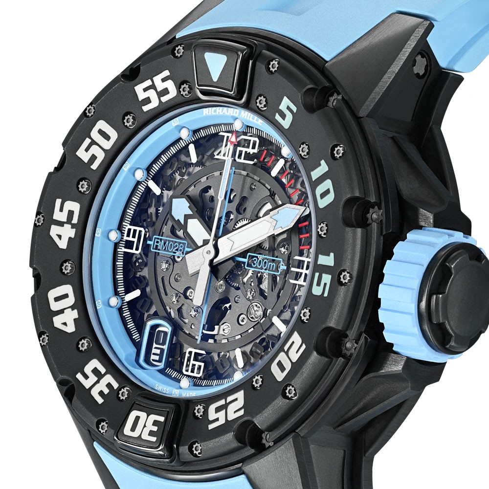 Richard Mille RM 028 Watch 47MM Skeleton Arabic Numerals Dial Titanium