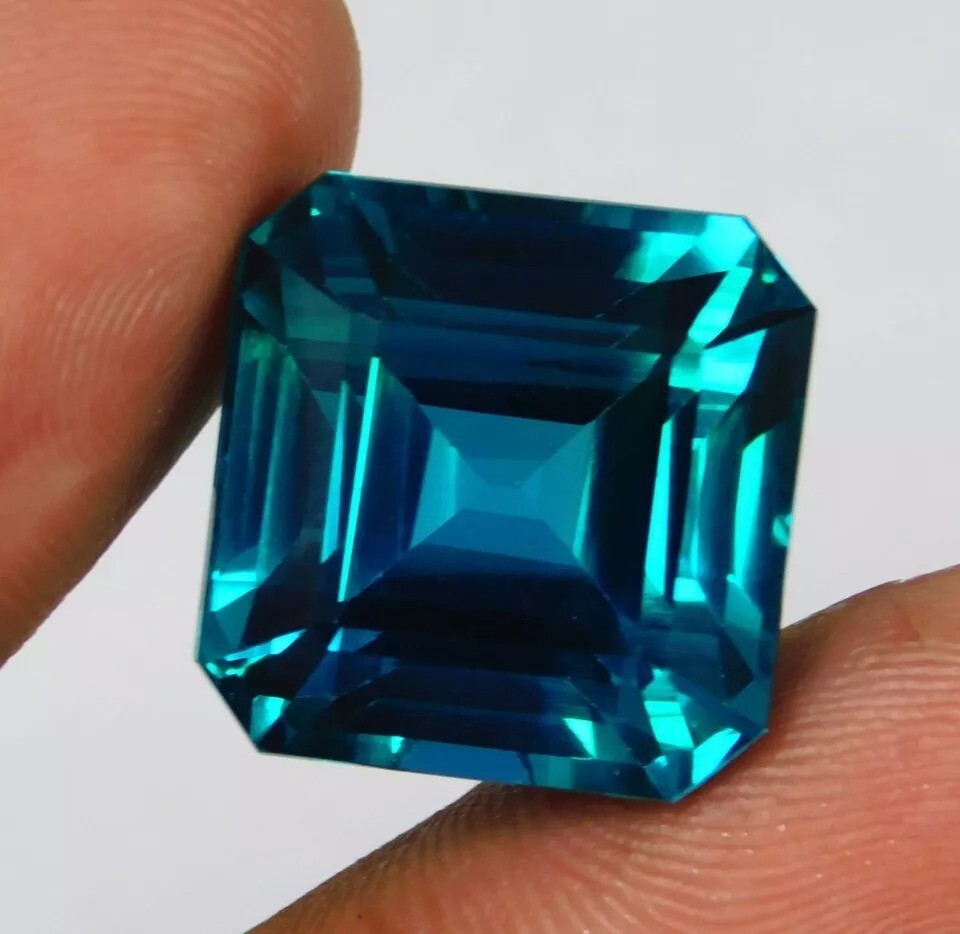 Certified 10 Ct Natural Grandidierite Bluish Green Asscher Cut Loose Gemstone