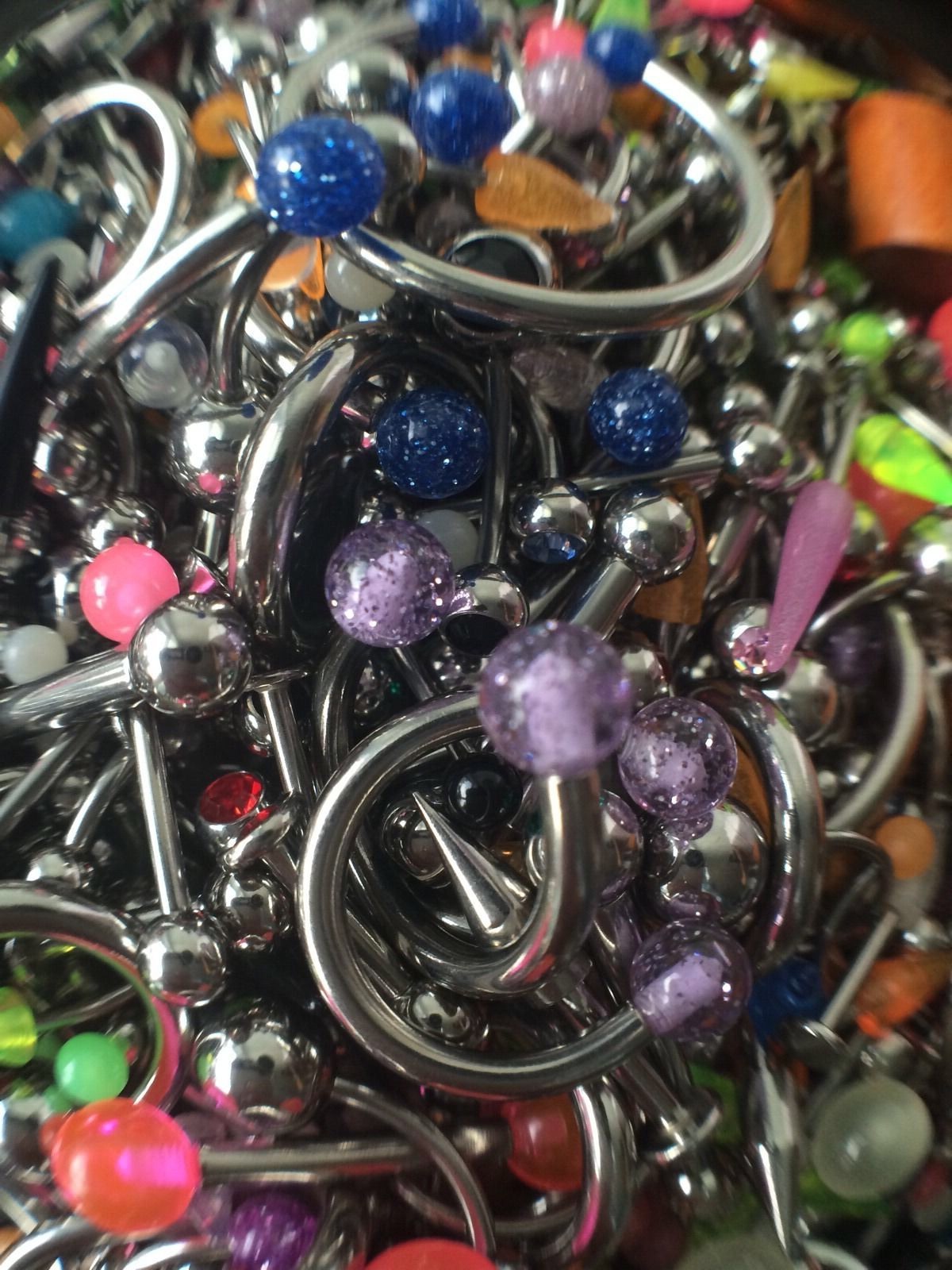 Wholesale 100+ Body Jewelry Tongue Belly Lip Eyebrow Barbell Rings Stud Piercing