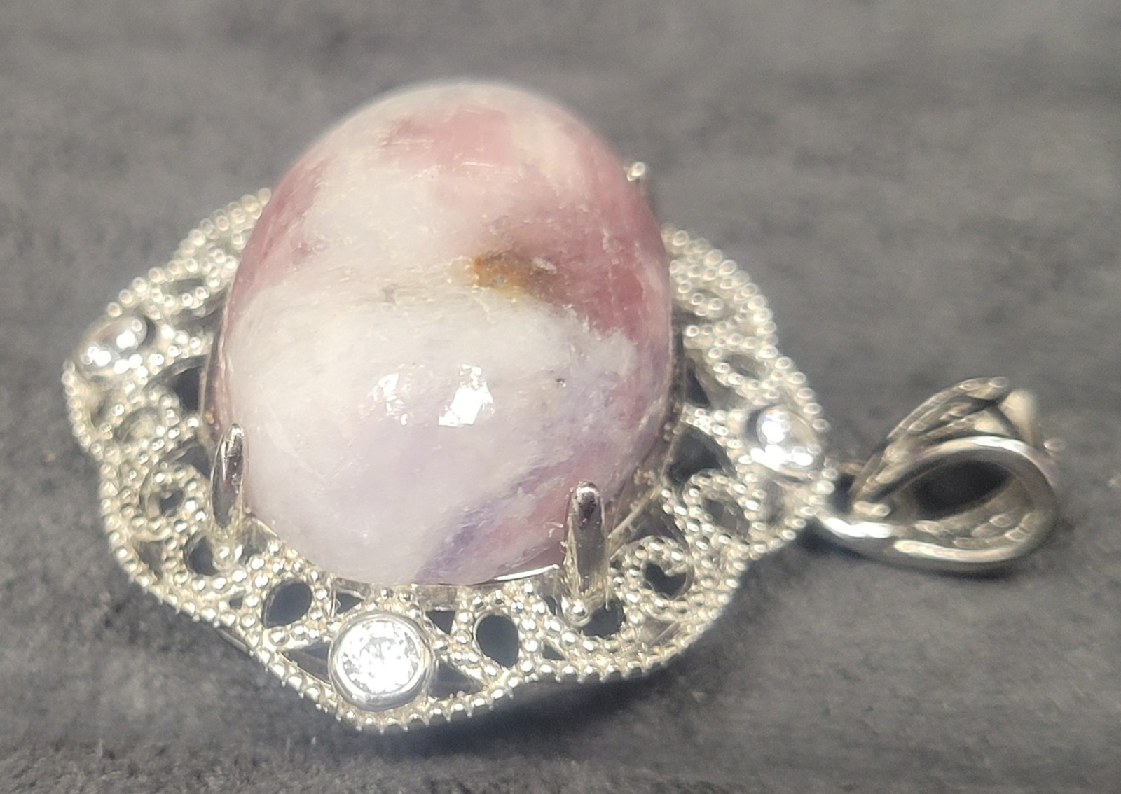 3.6cm by 2.8cm Unicorn Tourmaline Sterling Silver Pendant