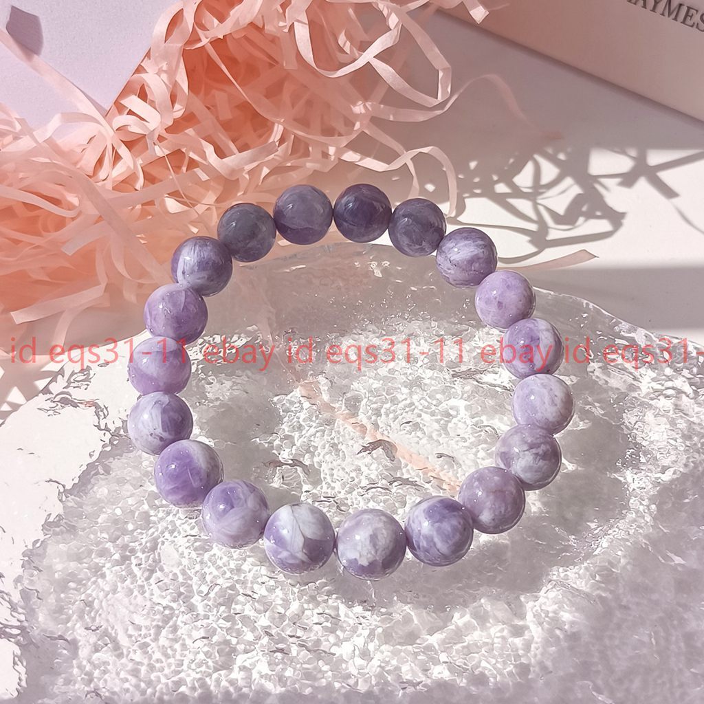 Natural 8/10/12mm Purple Jade Crystal New Product Violet Crystal Bracelet