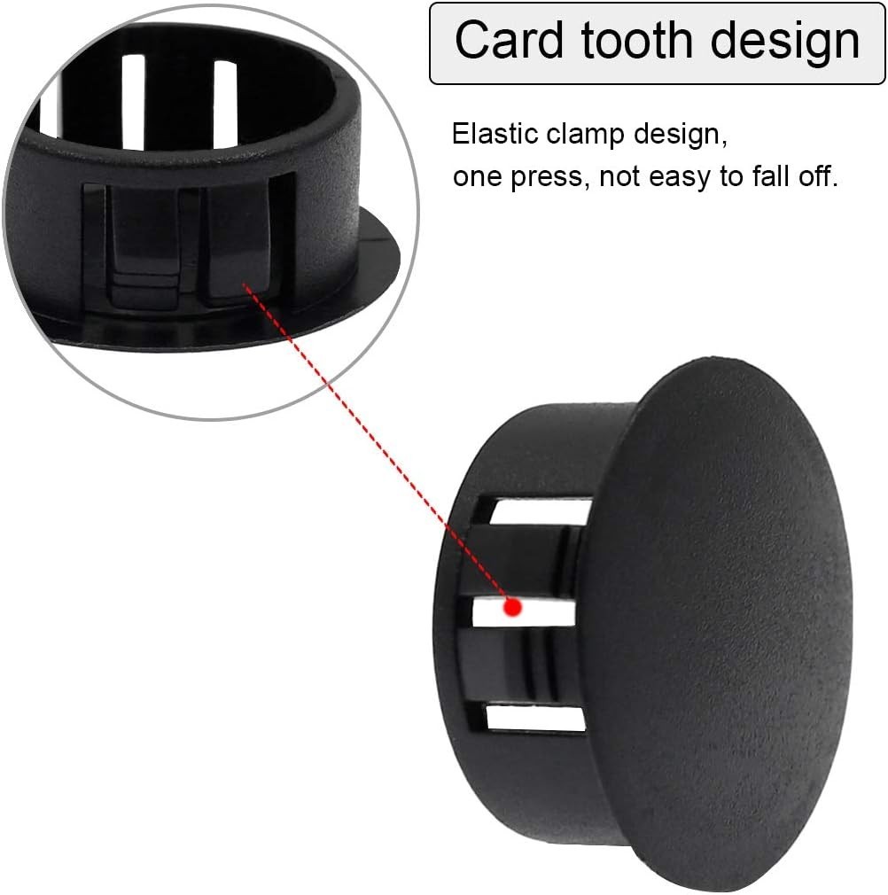 Versatile 10mm Snap-In Black Hole Plugs – 30PCS for Indoor & Outdoor Use