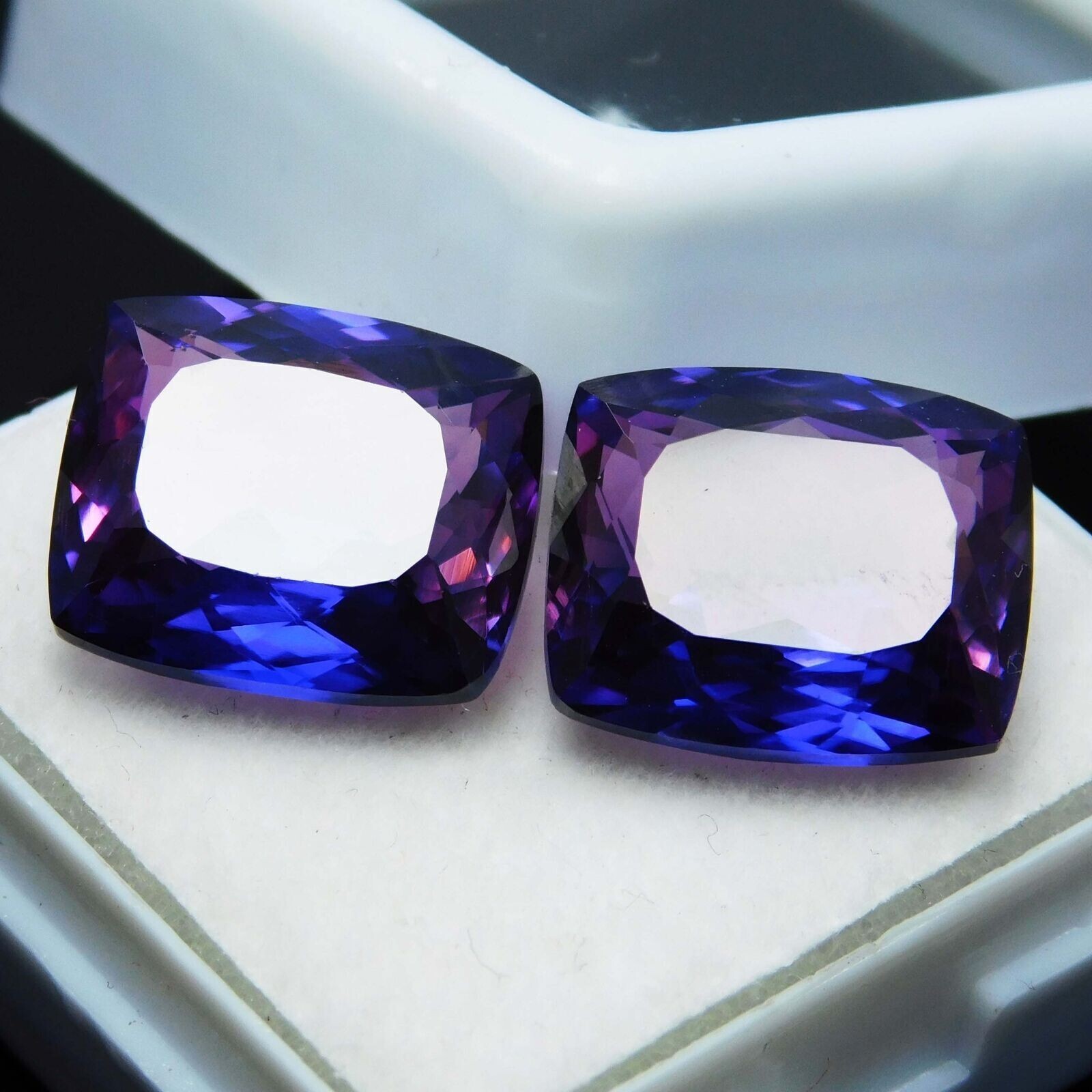 Extremely Natural PURPLE Tanzanite 16 Ct Cushion CERTIFIED Loose Gemstone