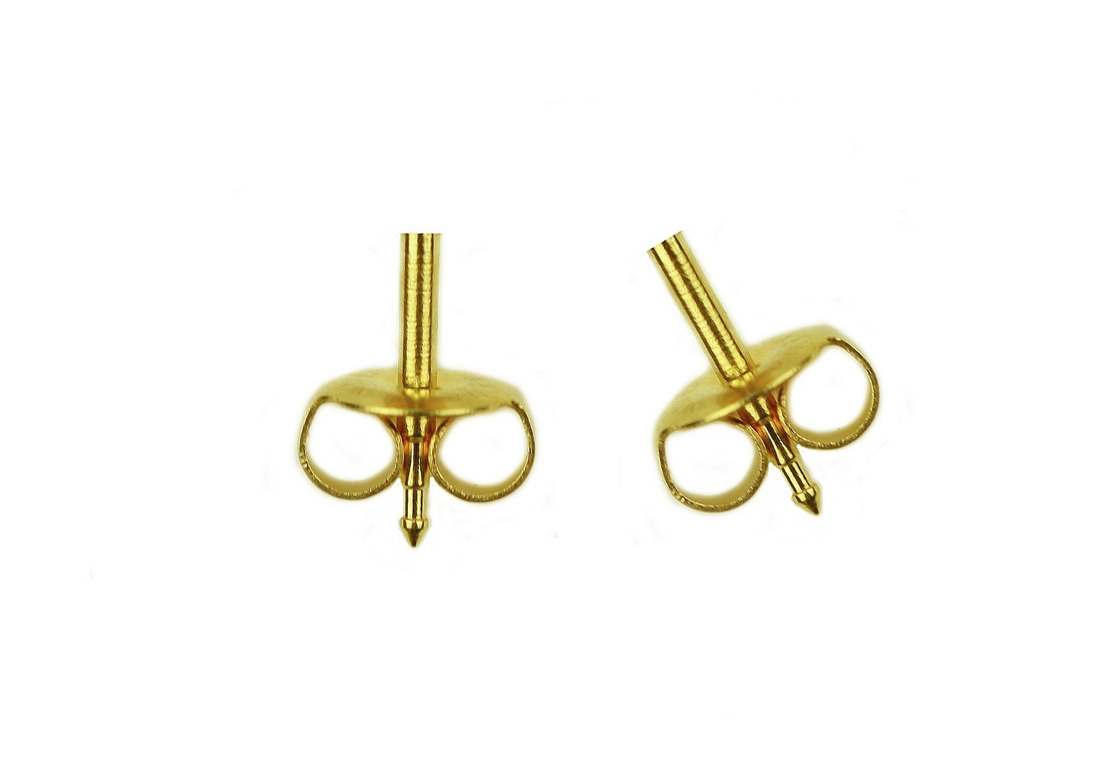 Birthstone Options 24K Gold Over Surgical Stainles Steel RD3.0mm Stud Earrings