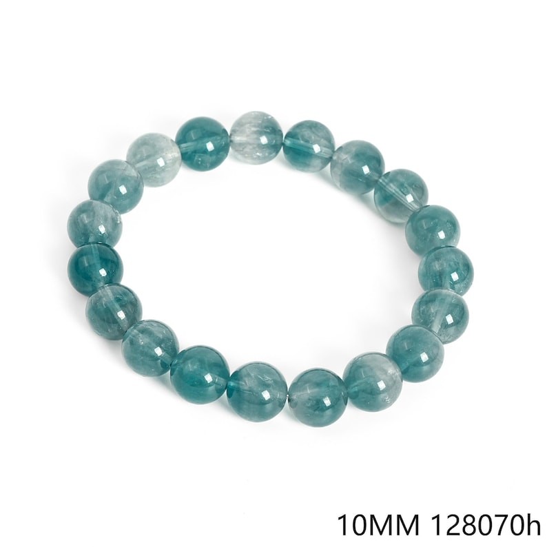Rare Blue Fluorite Bracelet Grade AA Round Smooth Beads 6mm 8mm 9mm 10mm