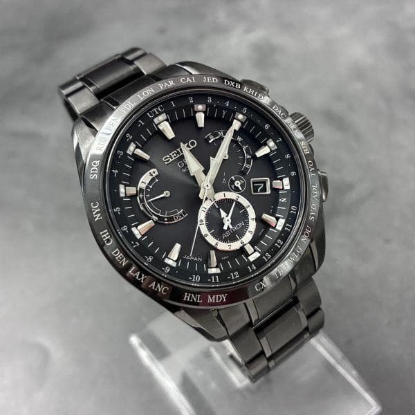 SEIKO Astron SBXB049 8X53 GPS Solar Titanium 46mm Wrist 20.5cm Black Watch
