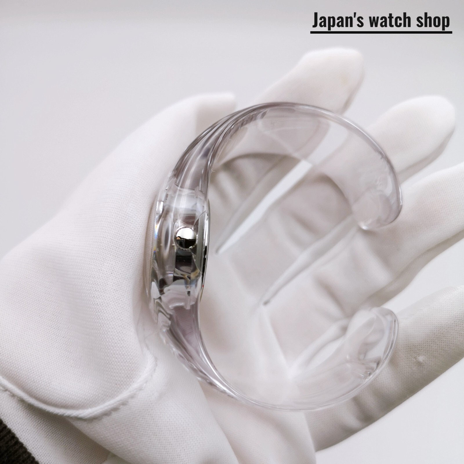 ISSEY MIYAKE O-Bold NYAS001 Transparent Bangle Watch Unisex Watch New in Box