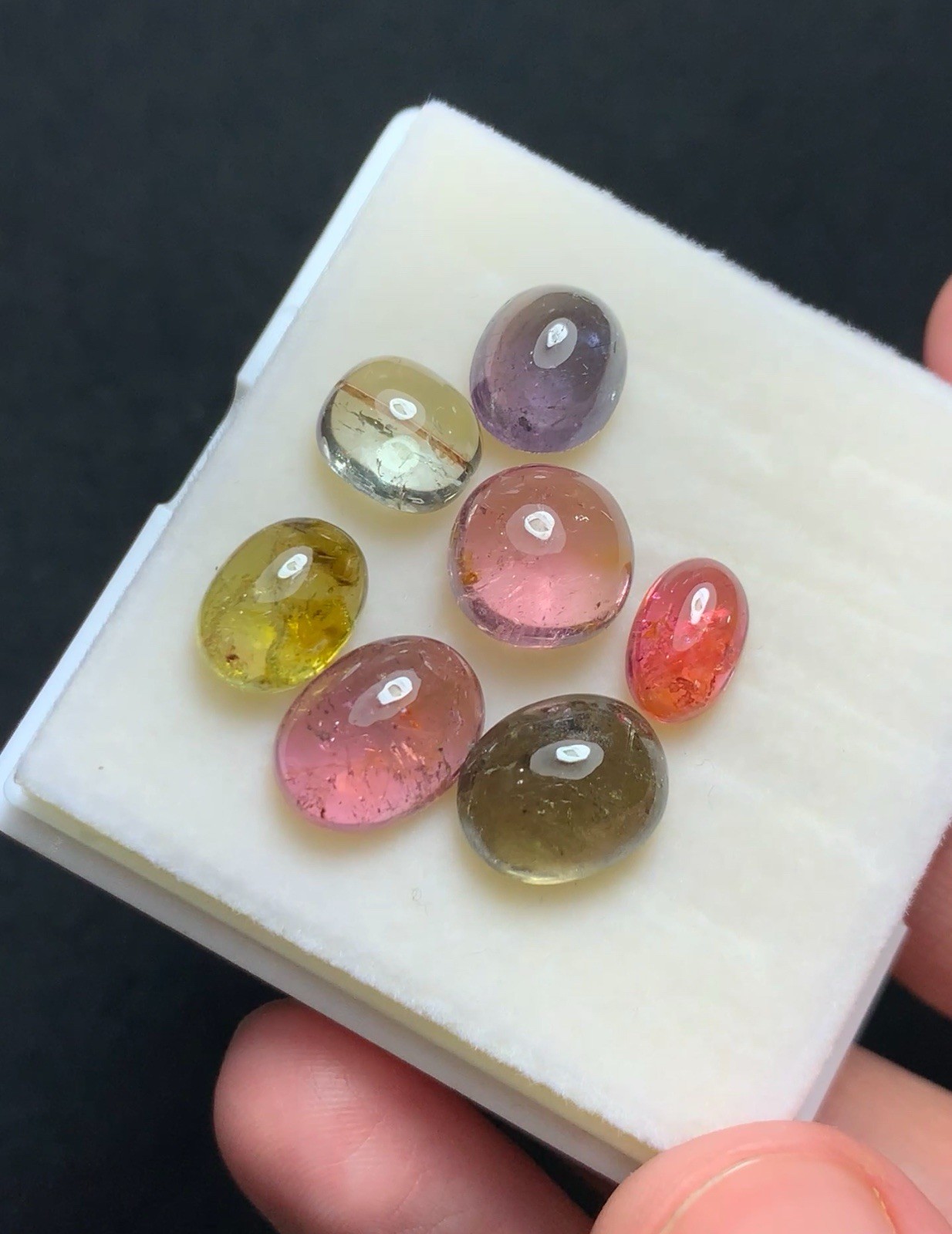 No Heat 25.20 Ct Tourmaline cabs from Africa12x9mm to 9x6mm Oval cut
