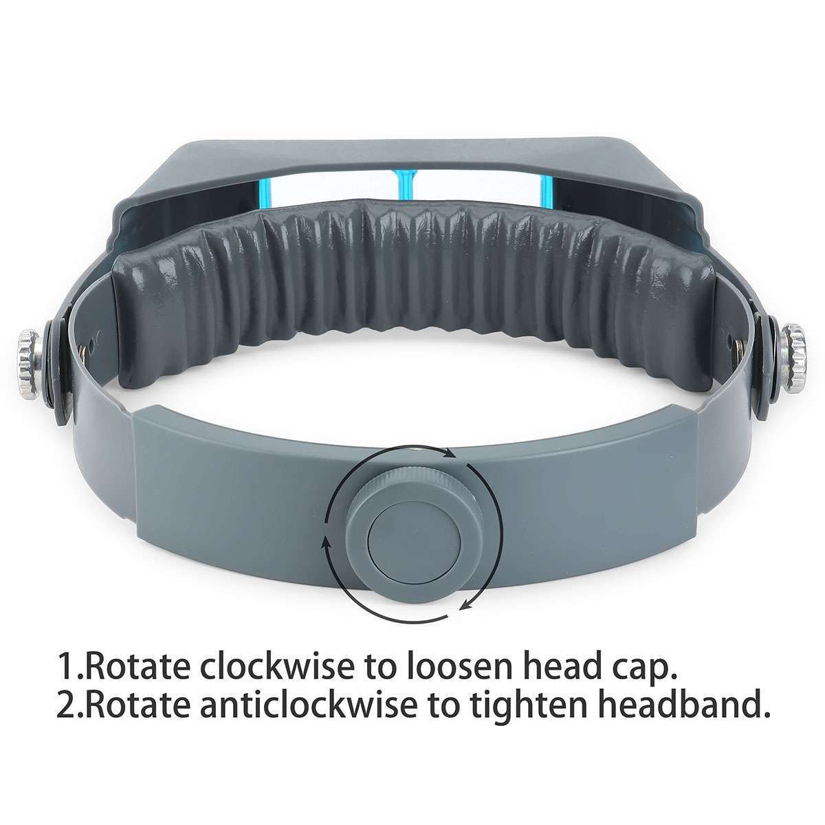 Headband Magnifier Head Magnifying Visor Glasses Jewelry Watch Repair + 4 Lens