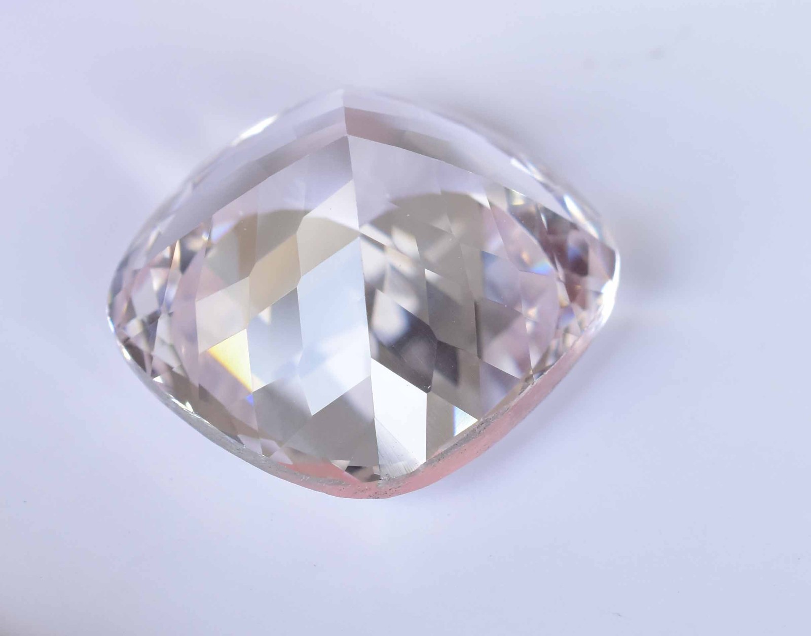 Natural 40.55 Ct White Montana Sapphire Cushion Certified Rare Loose Gemstone