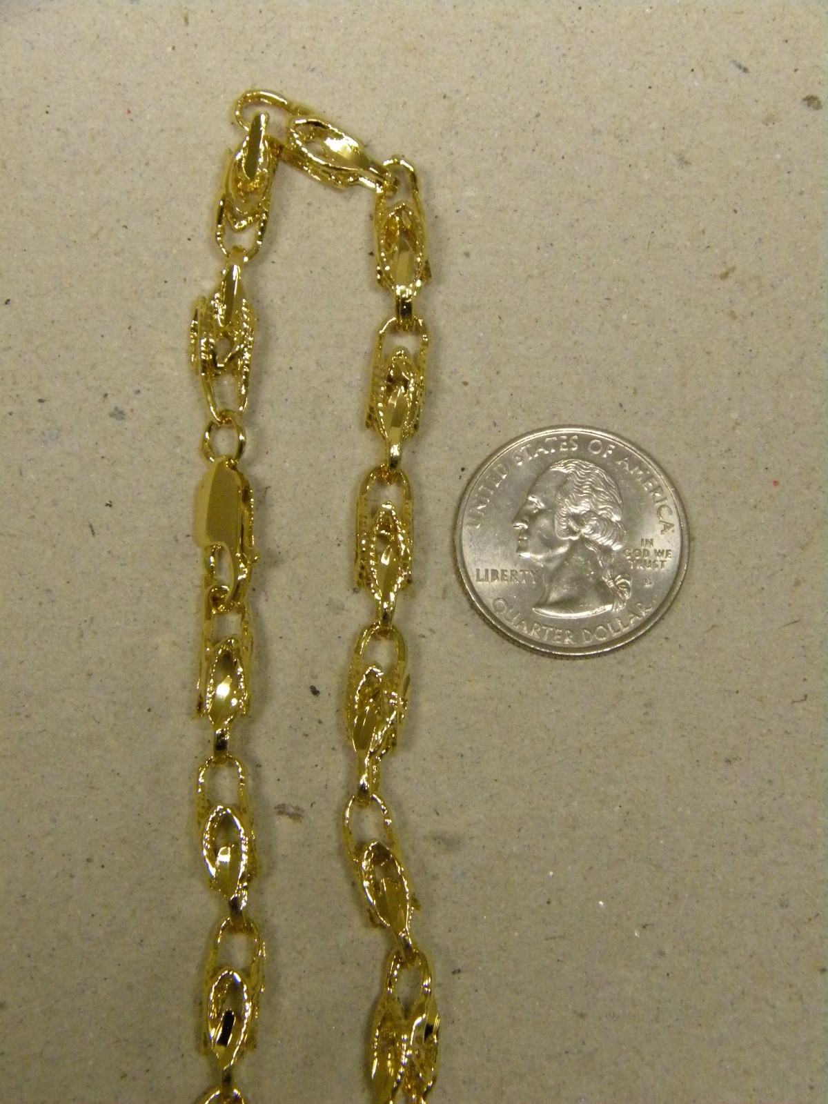 Men’s Lady’s Yellow Gold Plated Turkish Rope Chain 24in inch Long 6mm Wide New