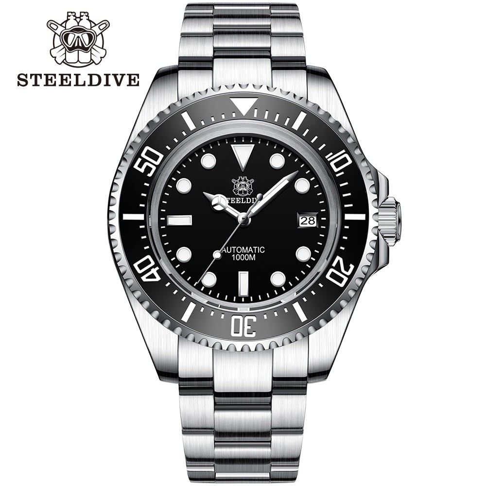 STEELDIVE SD1964 Mens 45.4mm 1000M Automatic Dive Watch NH35 Sapphire Steel