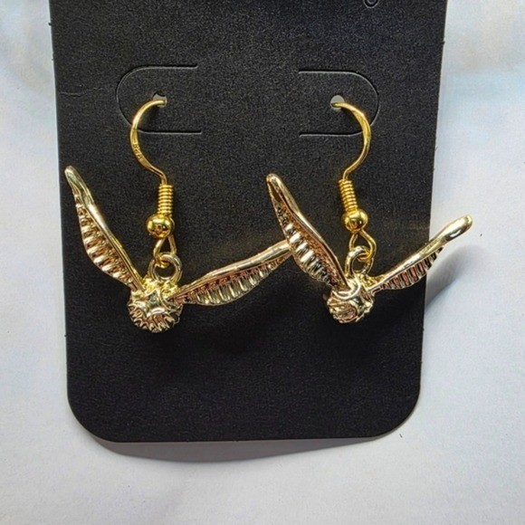 Golden Snitch Quidditch Harry Potter Hook Earrings! Hypo-Allergenic!