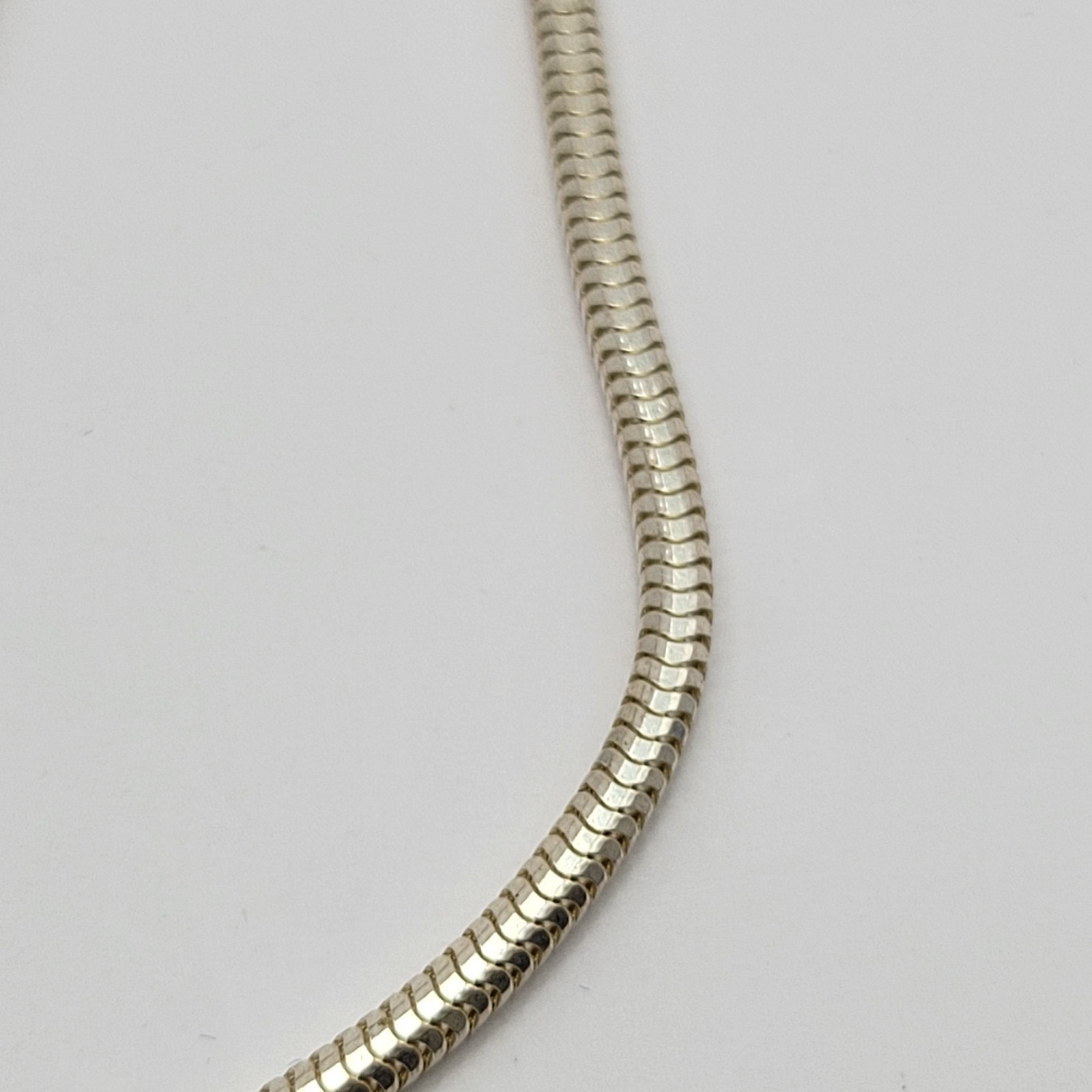 QVC Milor UltraFine 950 Silver Sterling 3mm Snake Chain Necklace Bracelet Set