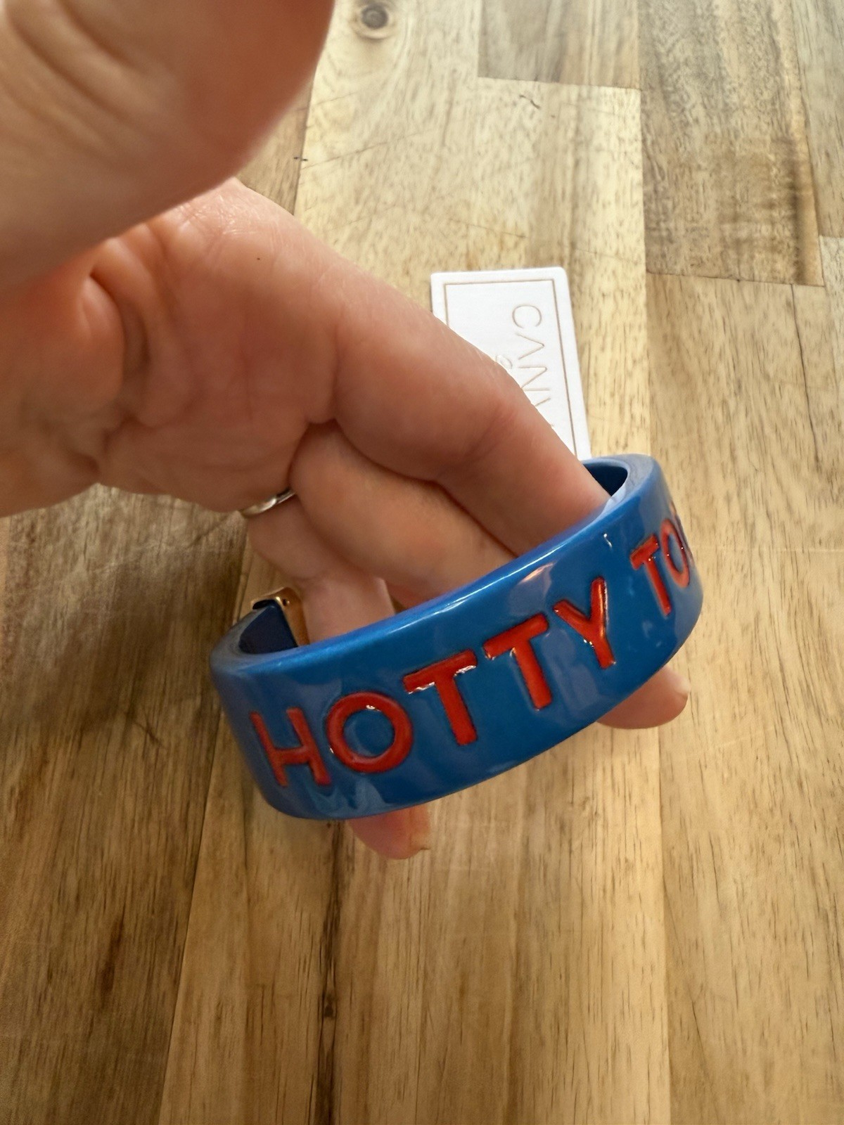 Canvas Style “Hotty Toddy” Cuff Bracelet – Ole Miss Blue & Red