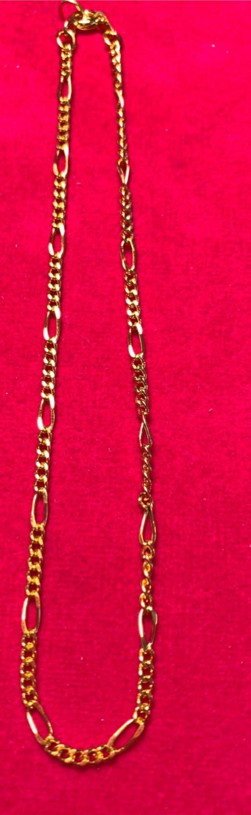 9 1/2 INCH OR 10 1/2 INCH 14KT GOLD PLATED 2MM FIGARO ANKLET USA SELLER