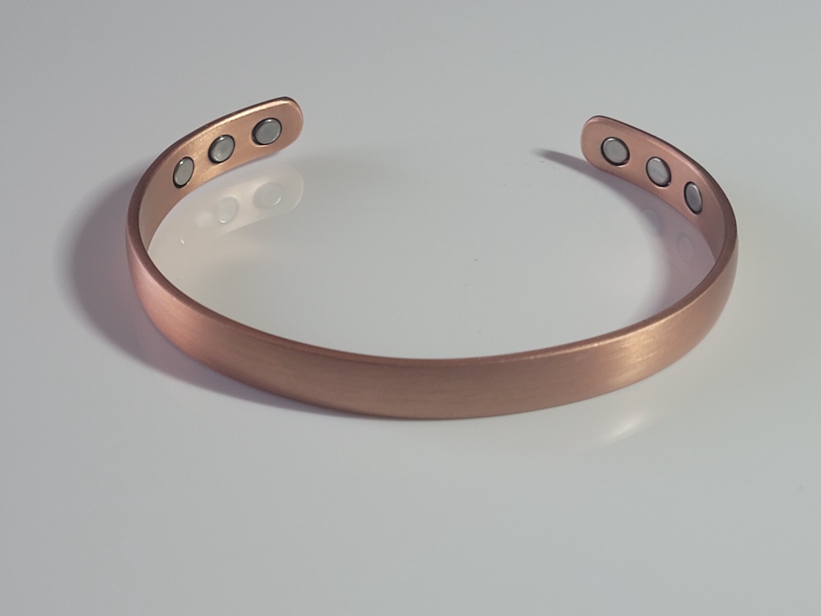 2 Pack Pure Solid Copper Magnetic Bracelet Arthritis Pain Relief Dome Cuff