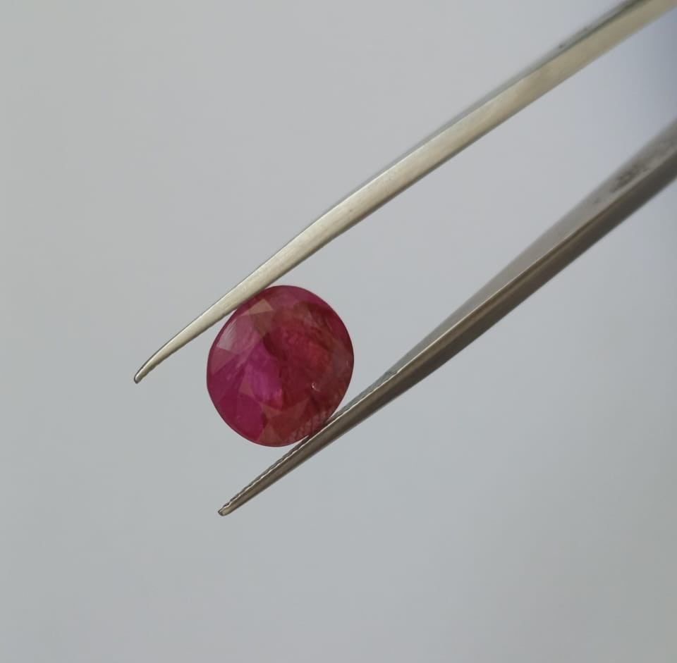 5.05 Cts Natural Red Afghani Ruby Unheated | Oval Cut | Loose Gemstone