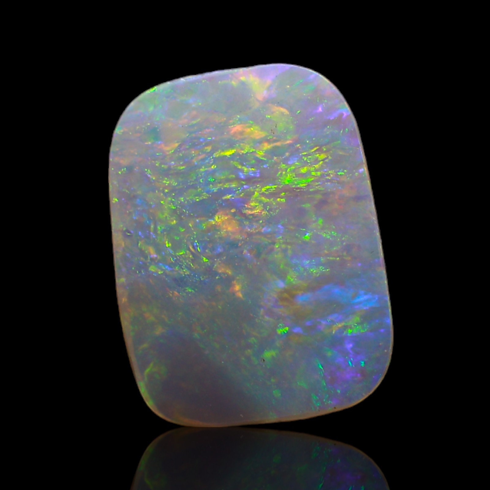 1.35 Cts Natural Australian Fire Opal Meditation Cabochon Gemstone 12x9x1 mm