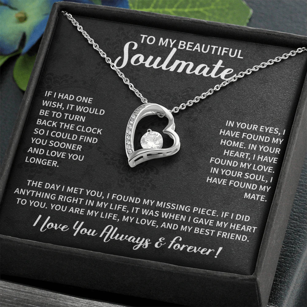 Beautiful Soulmate Necklace To My Beautiful Wife – My Future Wife Gift Soulmate