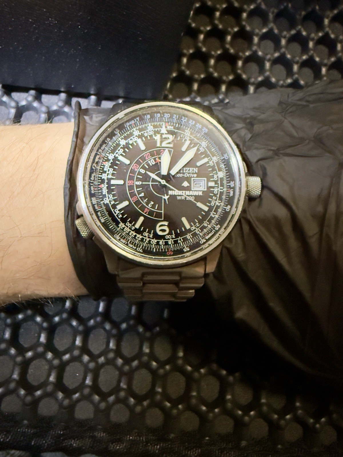 Men’s Citizen Pro Master Eco-drive Nighthawk BJ7000-52E Watch W/O Original Box