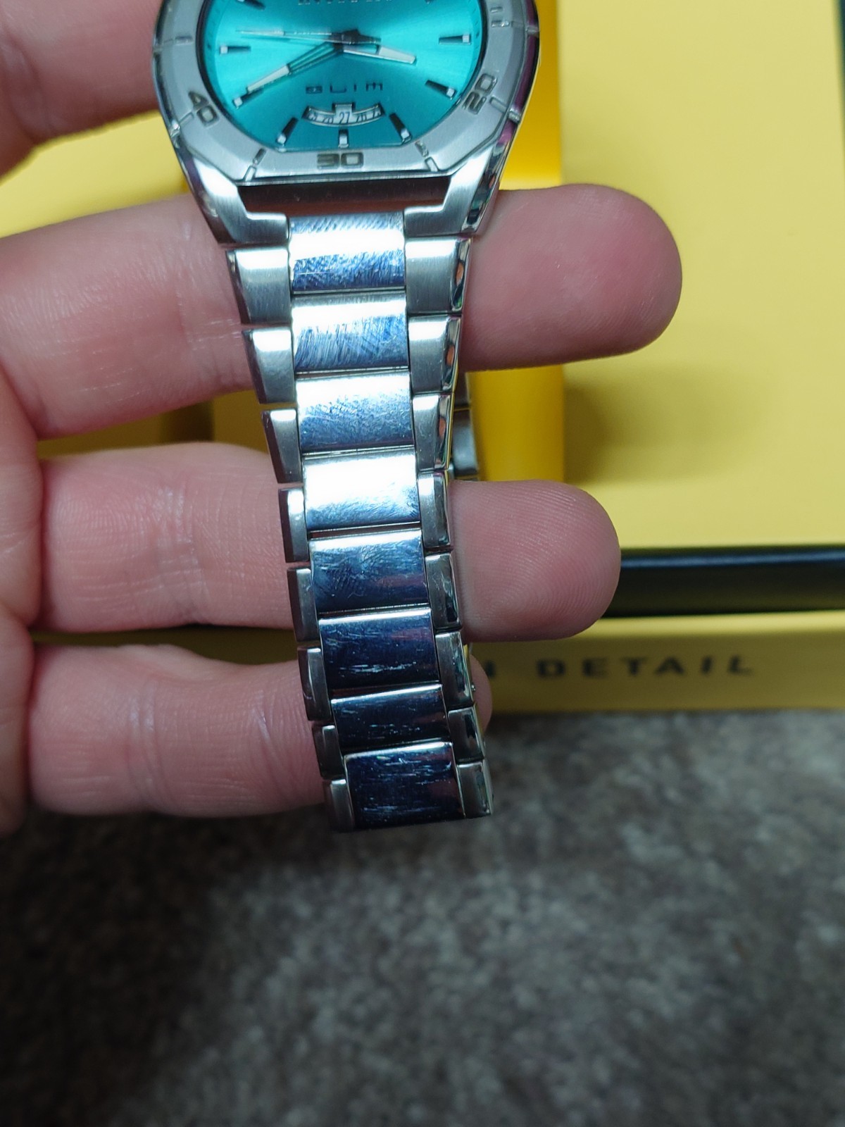 INVICTA Slim Men Stainless Steel Steel Turquoise dial 43404 Quartz With Box