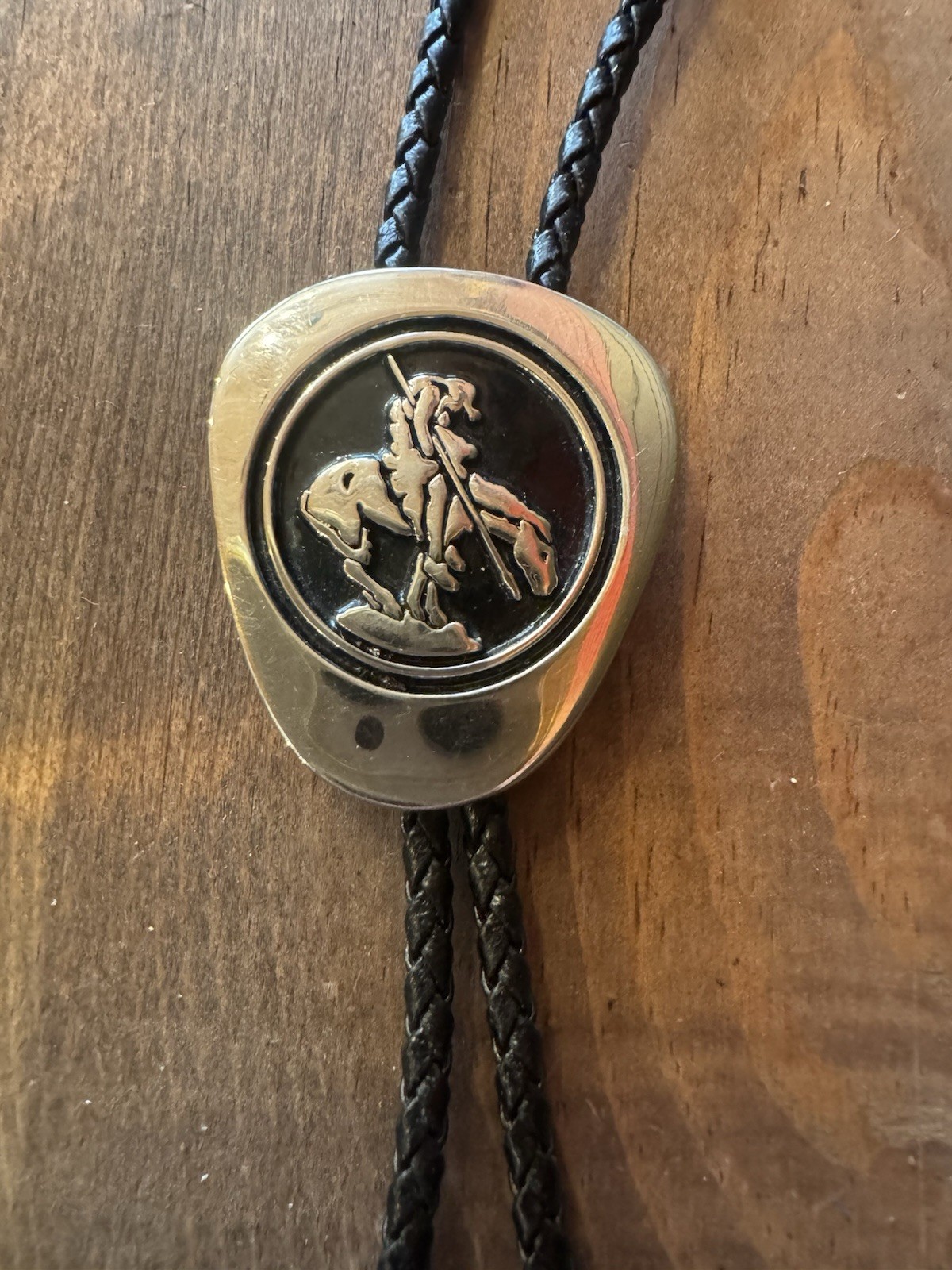 Vintage End Of The Trail ADM Bolo Tie Native American Chief John Big Tree