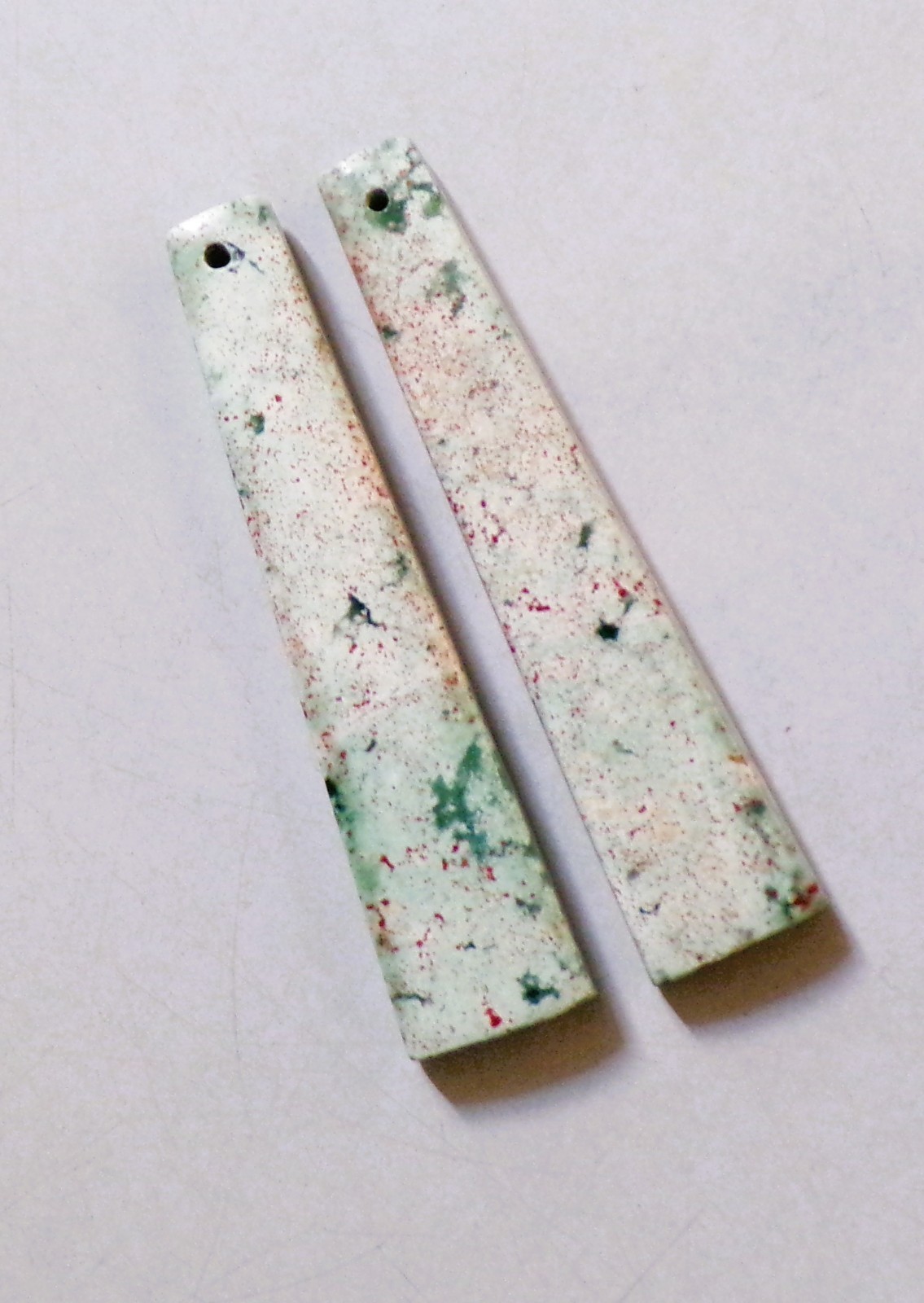 26.75 Cts Natural River Jasper Drilled Cabochon Match Pair Gemstone 45X10MM 10