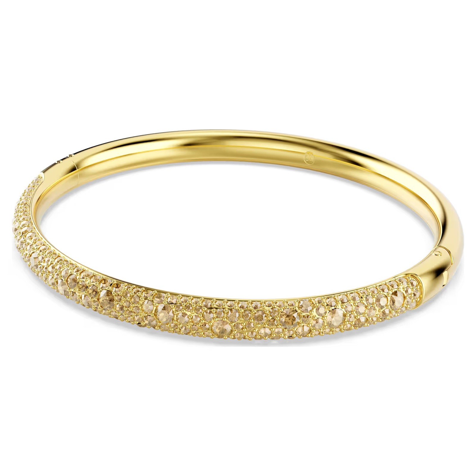 Swarovski Sublima Bangle, Snow Pavé, White, Gold Tone Plated 5723337 (Size M)