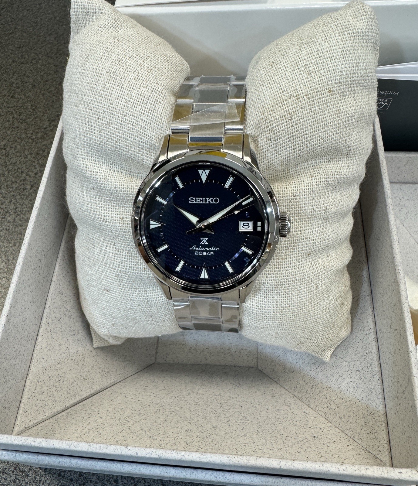 Seiko Prospex Alpinist Automatic Blue Dial Steel Bracelet Watch SPB249 Japan New