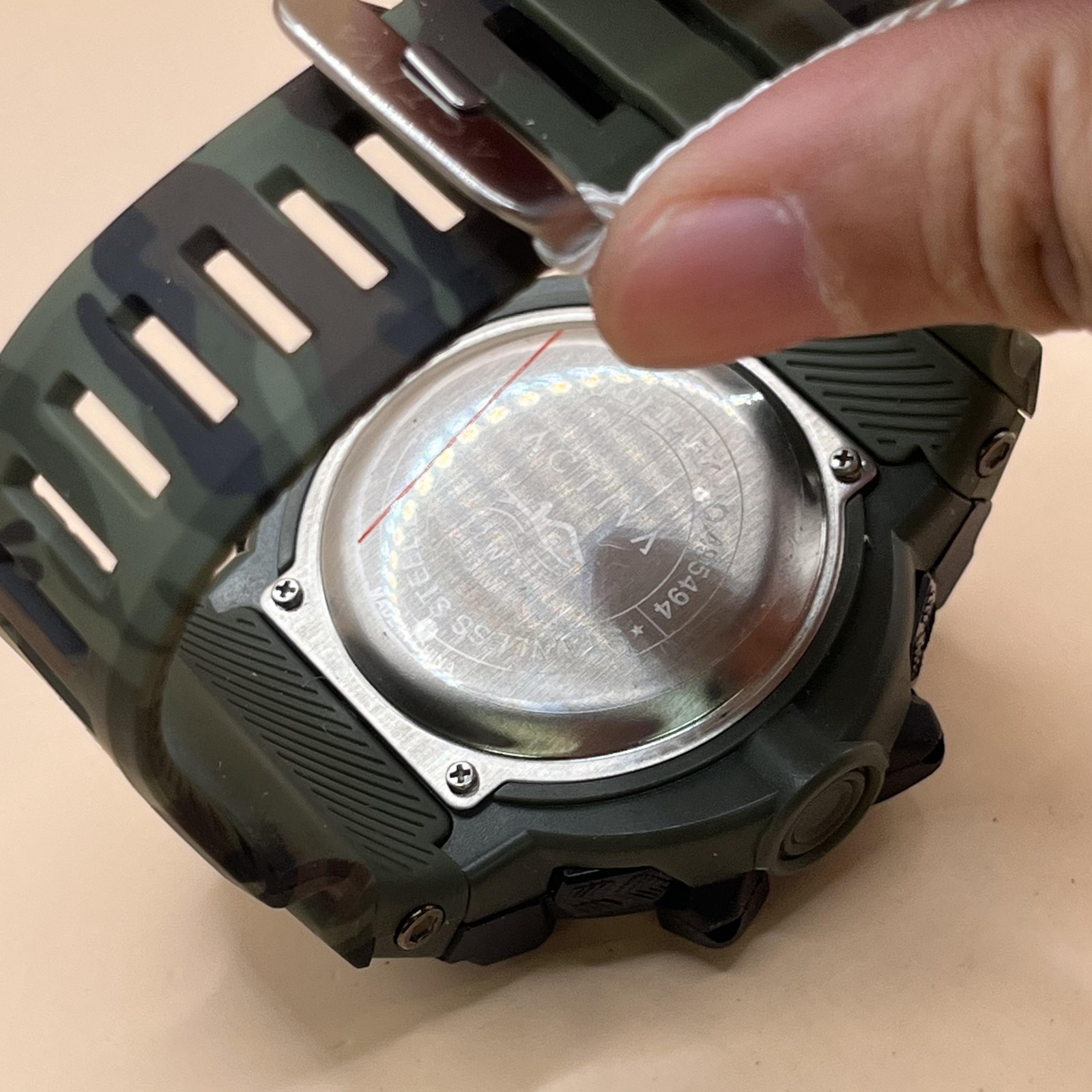 Activa Digital Sports Watch Camo Strap 3 BAR Water Resist Alarm Chrono Light