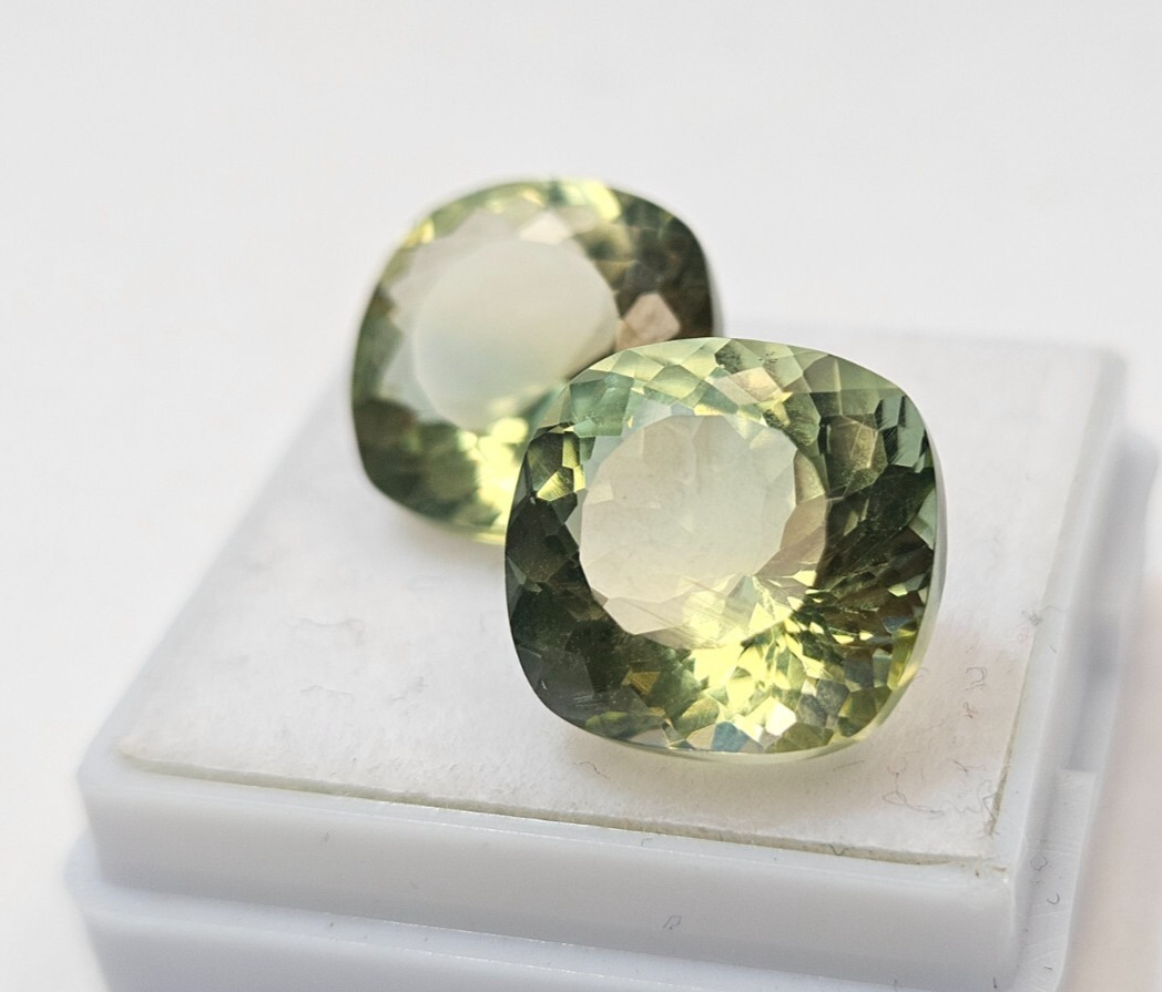 Tourmaline Natural Bi-Colour Cushion Cut 7-8 Ct Pair For Earring Making Gemstone