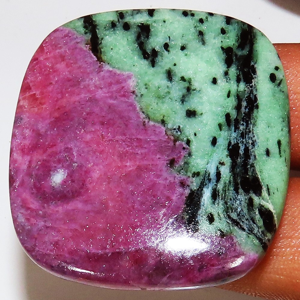 156.50 Cts 100% Natural Ruby Zoisite Cushion Cabochon Gemstone 42x46x6 mm PY487