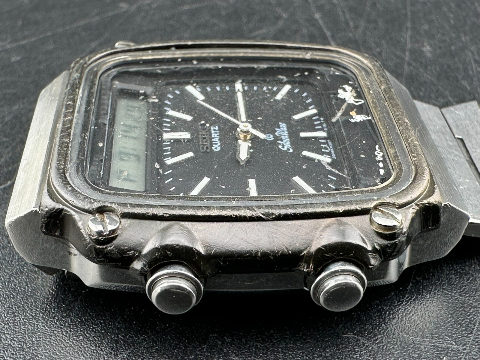Seiko SilverWave Ana-Digi Men’s Black Dial Chrono Alarm Day Date 35mm H357-5120