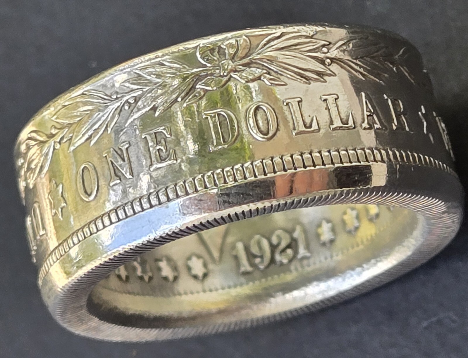 Morgan Silver Dollar Coin Ring 90% Coin Silver You Pick Sz. 8-13 MIRROR FINISH