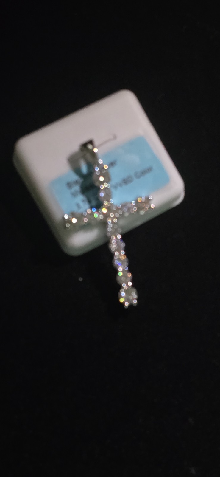 Sterling Silver 925 Moissanite Tennis Cross Religious
