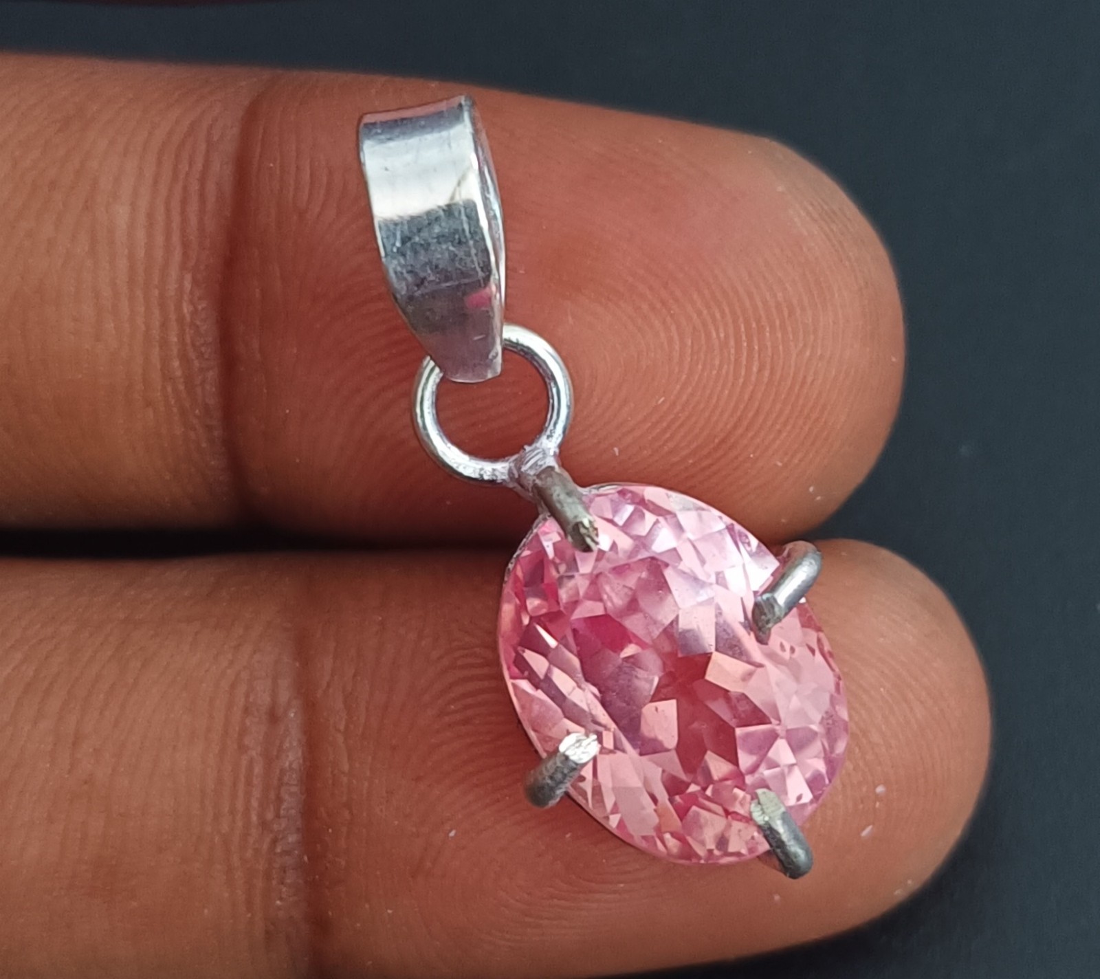 21.25 Ct Natural Pink Morganite Pendant in 925 Silver – Trending Certified Gem