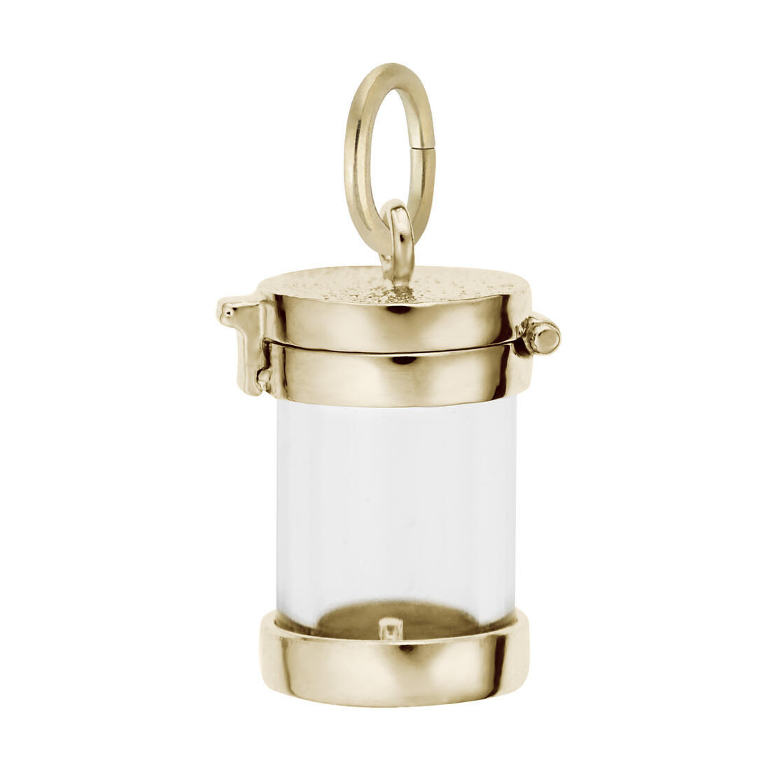 Capsule Charm by Rembrandt 10K or 14K Gold or Sterling Silver
