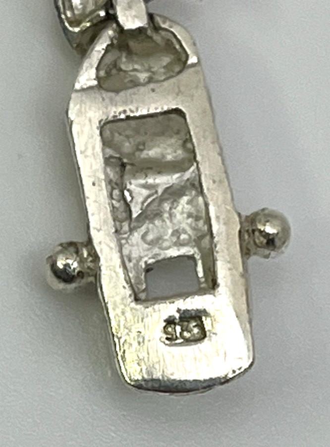 X’s & O’s HEARTS Solid Sterling Silver 925 Panel 7 ” BRACELET 7.5 ” Hugs Kisses