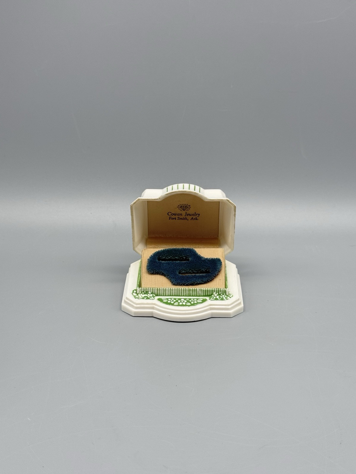 Art Deco Warner J.C. Co NY Celluloid Double Ring Jewelry Box Vintage