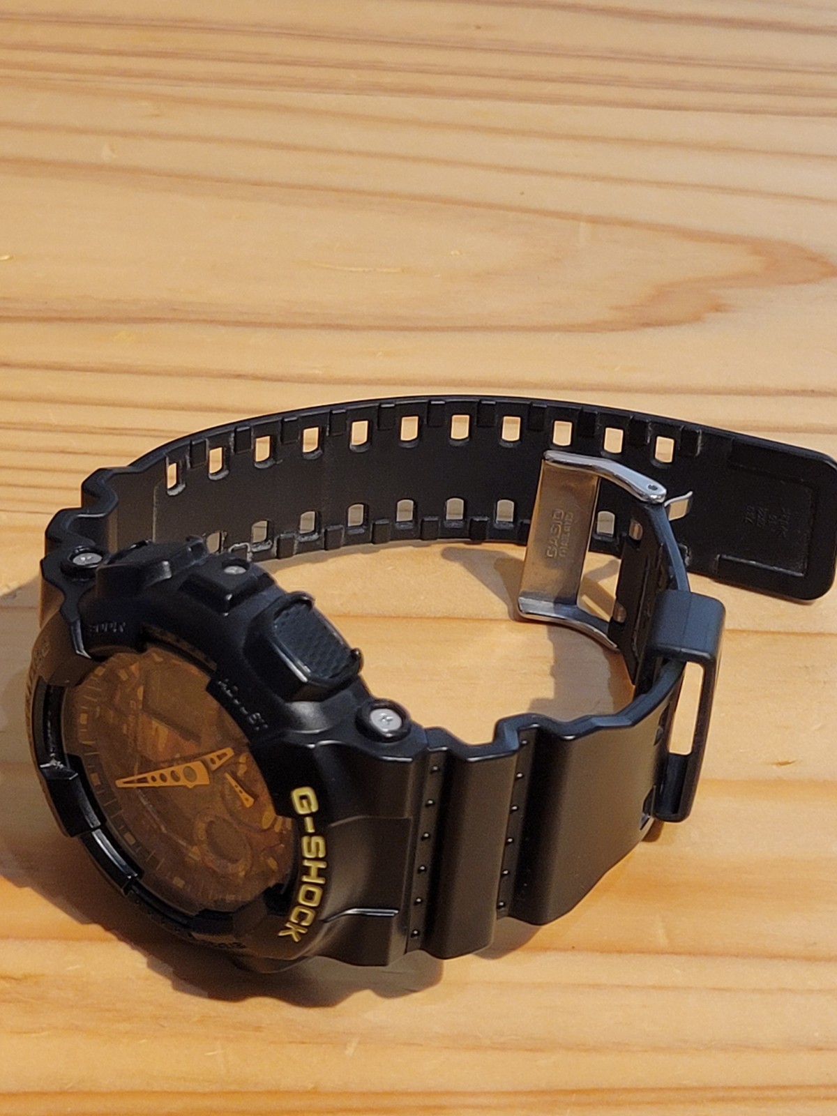EXCELLENT! ​CASIO G-SHOCK GA-100CF Camo Dial Black – NEW BATTERY, HANDS ALIGNED