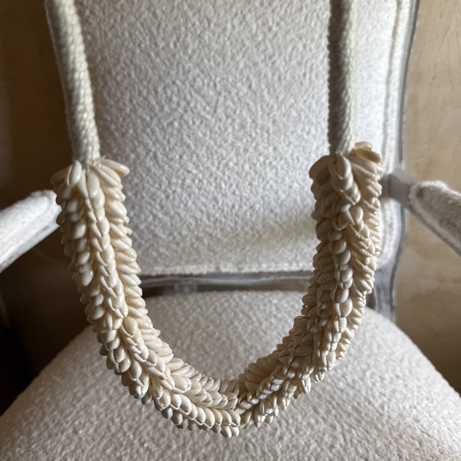 Cowrie Shell Coastal Twine and Twig Necklace Decor beach wedding summer jewelry