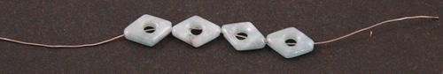 Natural AQUAMARINE diamond shape bead / strand 9mm(w) x 13mm(l) – 10 beads