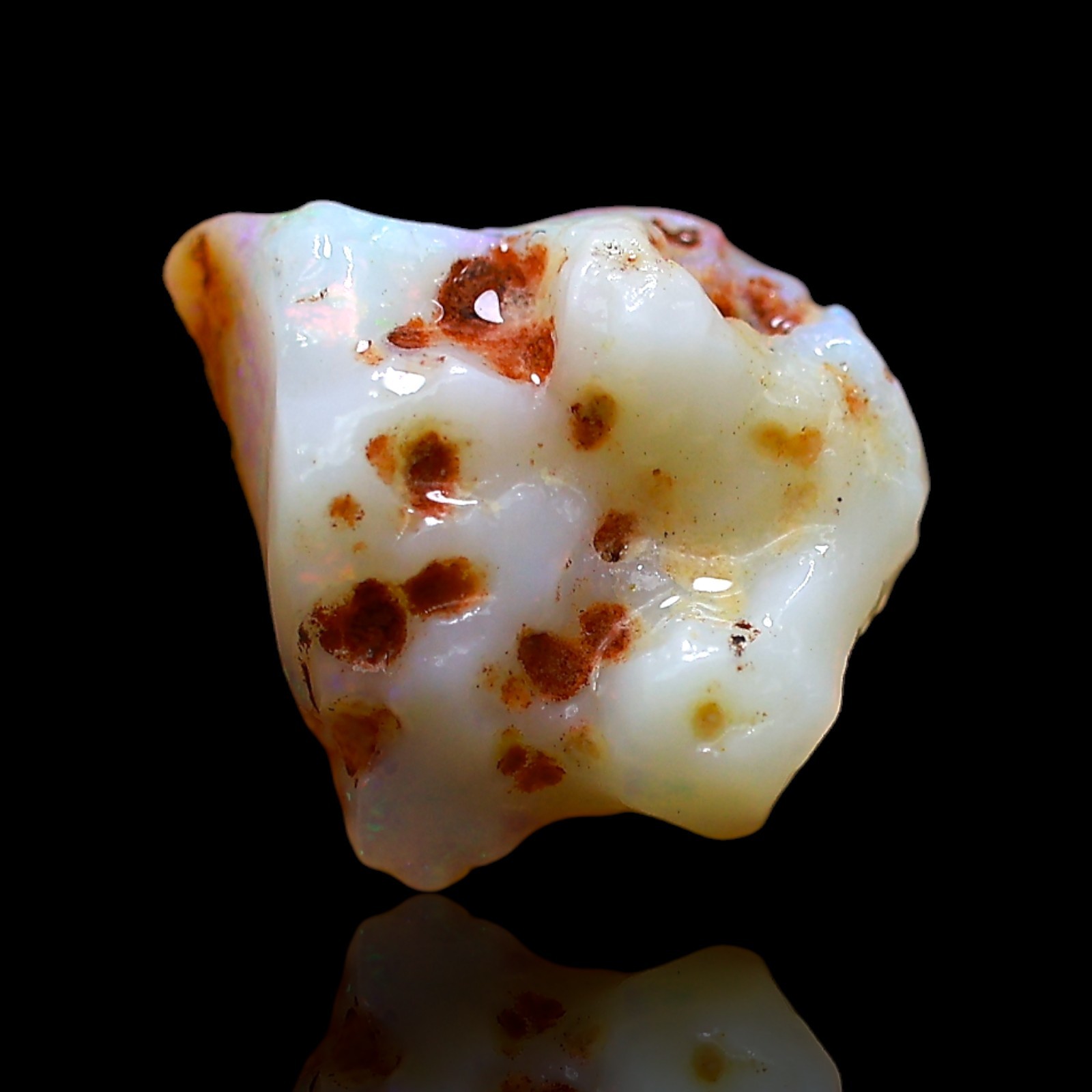 Natural Fire Opal Gemstone 2.00 Cts Loose Meditation Rough Australia 10x10x5 mm