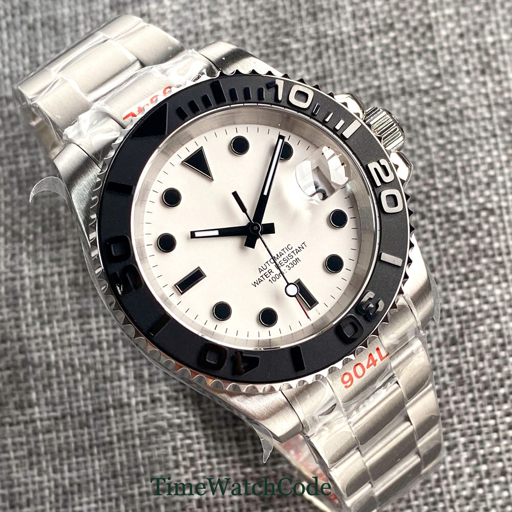 Automatic Men’s Watch 40mm NH35 PT5000 Miyota8215 White Dial Sapphire Glass Date