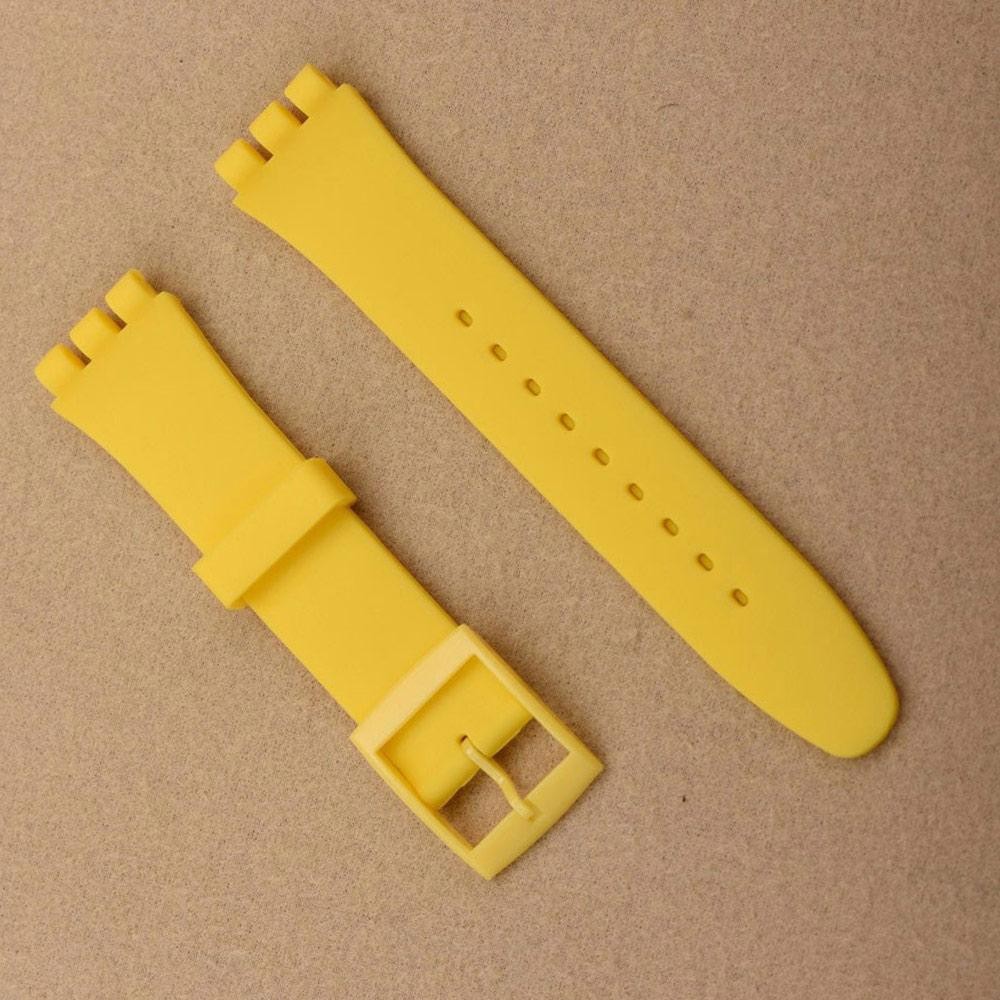 Silicone Watch Strap 17mm 19mm 20mm Sport Rubber Band Men Women for Swatch
